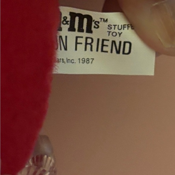 Red M&M Plushie Toy Interactive Arms & Legs 1987 Official Mars Inc Collectible - Picture 3 of 8